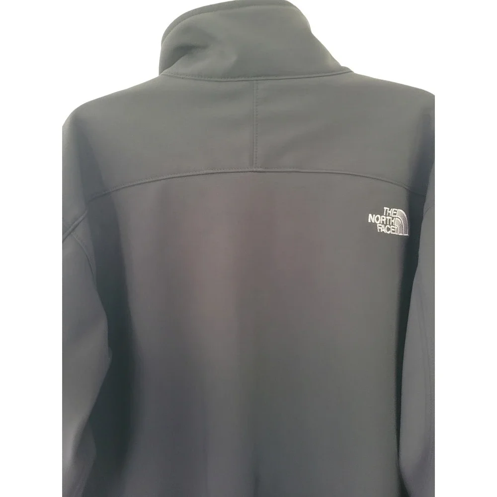 The North Face Mens Apex Bionic Softshell Jacket Black Full Zip L Windproof #24